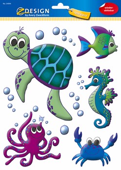 Z-Design 54994, Fensterbilder, Meerestiere, 10 Aufkleber