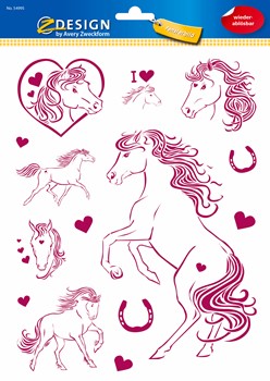 Z-Design 54995, Fensterbilder, Pferde, 14 Aufkleber