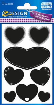 Z-Design 55099, Creative Tafeletiketten, Widmung, 1 Bogen, Bogengröße 76 x 120 mm