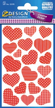 Z-Design 55595, Creative Neon Sticker, Herzen, 2 Bogen, Bogengröße 76 x 120 mm