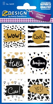Z-Design 56039, Creative Papiersticker, Sprüche, 1 Bogen