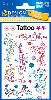 Z-Design 56749, Kids Tattoos, Ranken, 1 Bogen, Bogengröße 76 x 120 mm