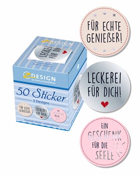 Z-Design 56860, Home - Sticker auf Rolle, Für echte Genießer, 50 Sticker  im Spender