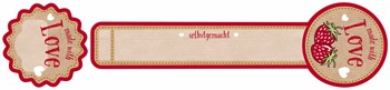 Avery Zweckform Frischesiegel Aufkleber, Made with Love, 30 Aufkleber (Z-Design 56880)