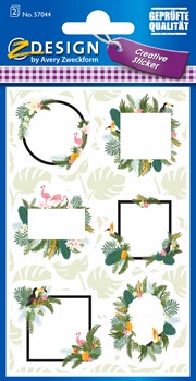 Z-Design 57044, Deko Sticker, Rahmen, 12 Aufkleber, 2 Bögen