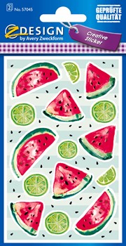 Z-Design 57045, Deko Sticker, Melone Lemon, 30 Aufkleber, 2 Bögen