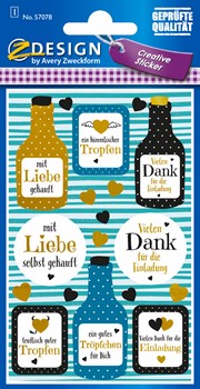 Avery Zweckform Deko Sticker, Mitbringsel, 18 Aufkleber (Z-Design 57078)