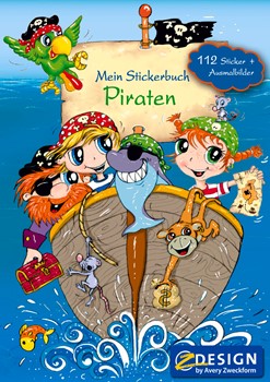 Z-Design 57797, Kids Stickerspielbuch, Pirat, 1 Stück, Bogengröße 148 x 210 mm
