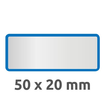 Avery Zweckform 6914, Inventar-Etiketten, 50 x 20 mm, 50 Etiketten, blau, aus silberner Polyester-Folie