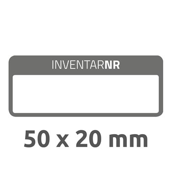 Avery Zweckform 6917, Inventar-Etiketten "Inventarnr", 50 x 20 mm, 50 Etiketten, schwarz, abziehsicher