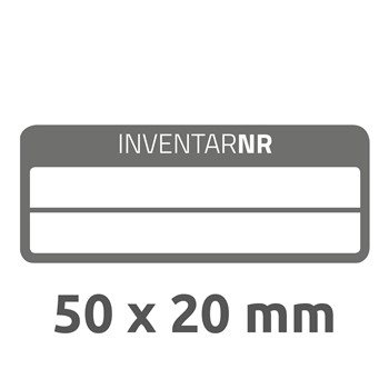 Avery Zweckform 6918, Inventar-Etiketten "Inventarnr", 50 x 20 mm, 50 Etiketten, schwarz, abziehsicher