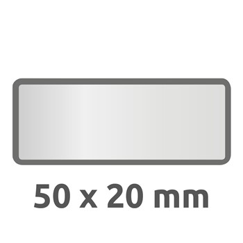 Avery Zweckform 6922, Inventar-Etiketten, 50 x 20 mm, 50 Etiketten, schwarz, aus Aluminium-Folie