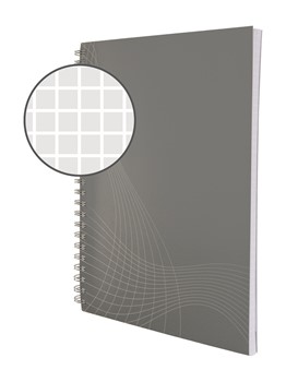 Avery Zweckform 7011, Notizbuch Notizio Basic, spiralgebunden, Papiercover, A5 kariert, 80 Seiten