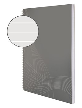 Avery Zweckform 7012, Notizbuch Notizio Basic, spiralgebunden, Papiercover, A4 liniert, 80 Seiten