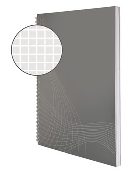 Avery Zweckform 7013, Notizbuch Notizio Basic, spiralgebunden, Papiercover, A4 kariert, 80 Seiten