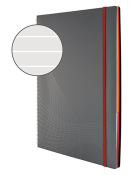 Avery Zweckform 7016, Notizbuch Notizio Medium, spiralgebunden, Kunststoff-Cover, A4 liniert, 90 Seiten