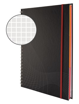 Avery Zweckform 7025, Notizbuch Notizio Premium, spiralgebunden, Hardcover, A4 kariert, 90 Seiten