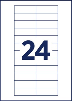 Avery Zweckform DPC6422A-10, Einsteckschilder, 22 x 64 mm, 190 g/m², 240 Schilder / 10 Bögen
