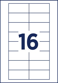 Avery Zweckform DPC7434A-10, Einsteckschilder, 34 x 74 mm, 190 g/m², 160 Schilder / 10 Bögen