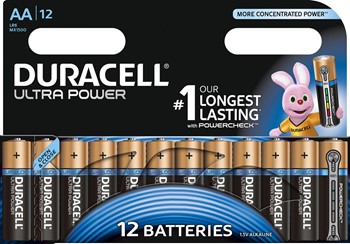 Duracell DUR004030, Ultra Power Alkline Batterien, Mignon AA, 1,5V, 12er Pack