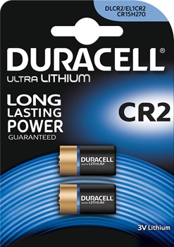Duracell DUR030480, Ultra Photoapparat-Batterie CR2, 3V, 850 mAh, Lithium, 2 Stück