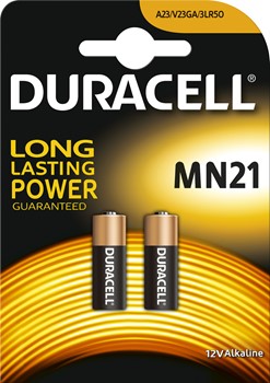 Duracell DUR203969, Security-Batterie MN21, 12V, 33mAh, Alkaline, 2 Stück