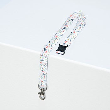 Avery Zweckform R4828F, Lanyards, Textilband mit Karabiner, 20 x 440 mm, Motiv Floral, 10 Stück