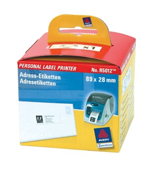 Avery Zweckform R5012, Adressetiketten für Personal Label Printer 89x28 mm, 1 Rolle (= 260 Etiketten)