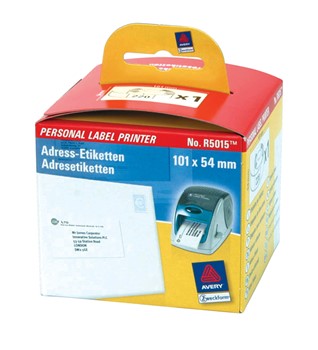 Avery Zweckform R5015, Adressetiketten für Personal Label Printer 101x54 mm, 1 Rolle (= 220 Etiketten), Stampit geeignet