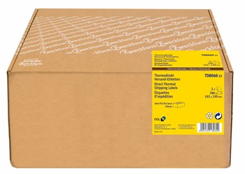 Avery Zweckform TD8060-25, Thermodirekt Versandetiketten, 103 x 199 mm, 2 Rolle/700 Etiketten, weiß