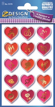 Z-Design 55179, Creative Glossy Sticker, Symbole, 1 Bogen, Bogengröße 76 x 120 mm