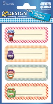 Z-Design 59896, Home Haushaltsetiketten, Karo, 2 Bogen, Bogengröße 76 x 120 mm