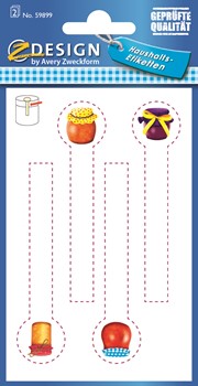 Z-Design 59899, Home Haushaltsetiketten, Gläser, 2 Bogen, Bogengröße 76 x 120 mm