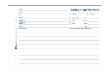 Avery Zweckform 1007, Telefon-/Telefaxnotiz mit Mikroperforation links, A5 quer, 50 Blatt