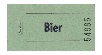 Avery Zweckform 2316, Bon-Rollen Biermarken grün, 57x30mm, fortlaufend nummeriert, 1Rolle (=1000 Stück)