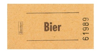 Avery Zweckform 2317, Bon-Rollen Biermarken gelb, 57x30mm, fortlaufend nummeriert, 1Rolle (=1000 Stück)