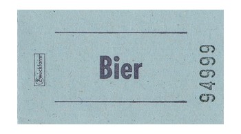 Avery Zweckform 2318, Bon-Rollen Biermarken blau, 57x30mm, fortlaufend nummeriert, 1Rolle (=1000 Stück)