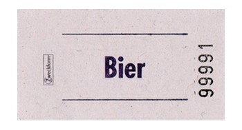 Avery Zweckform 2319, Bon-Rollen Biermarken weiß, 57x30mm, fortlaufend nummeriert, 1Rolle (=1000 Stück)