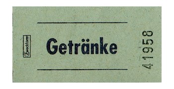 Avery Zweckform 2321, Bon-Rollen Getränkemarken grün, 57x30 mm, fortlaufend nummeriert, 1Rolle (=1000 Stück)