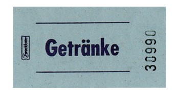Avery Zweckform 2323, Bon-Rollen Getränkemarken blau, 57x30 mm, fortlaufend nummeriert, 1Rolle (=1000 Stück)