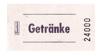 Avery Zweckform 2324, Bon-Rollen Getränkemarken weiß, 57x30 mm, fortlaufend nummeriert, 1Rolle (=1000 Stück)
