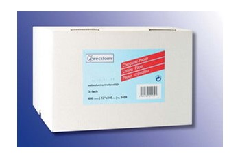 Avery Zweckform 2459, Computer-Papier,  305mm (12") x 240 mm, holzfrei, 3-fach, selbstdurchschreibend, weiß, blanko, 600 Blatt