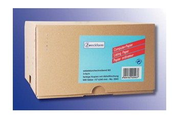Avery Zweckform 2543, Computer-Papier,  305mm (12") x 240 mm, holzfrei, 3-fach, selbstdurchschreibend, weiß, rosa, gelb, blanko , 600 Blatt