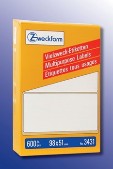 Avery Zweckform 3431, Vielzwecketikett 98x51mm, 600 Etiketten