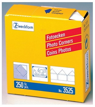 Avery Zweckform 3525, Fotoecken im Spender, Papier transparent 19x17mm, 250 Stück