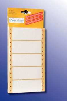 Avery Zweckform 3608, Endlos-Computeretiketten 88,9x35,7 mm, 350 Etiketten, 1-bahnig