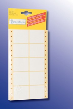 Avery Zweckform 3621, Endlos-Computeretiketten 42,3x35,7 mm, 500 Etiketten, 2-bahnig