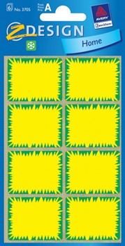 Z-Design 3705, Home - Tiefkühletikett 36x28mm 6 Blatt (=48 Stück), gelb, 6 Bögen