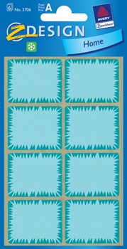 Z-Design 3706, Home - Tiefkühletikett 36x28mm 6 Blatt (=48 Stück), blau, 6 Bögen