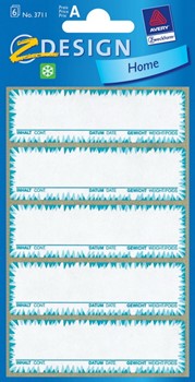 Z-Design 3711, Home - Tiefkühletikett 76x22mm, weiß (länglich), 6 Bögen